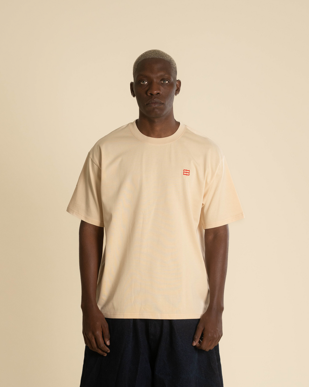 Mbroid Logo T-shirt - Cream