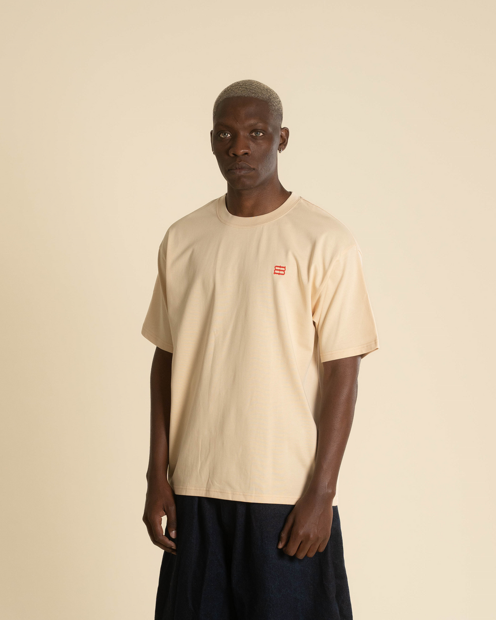 Mbroid Logo T-shirt - Cream