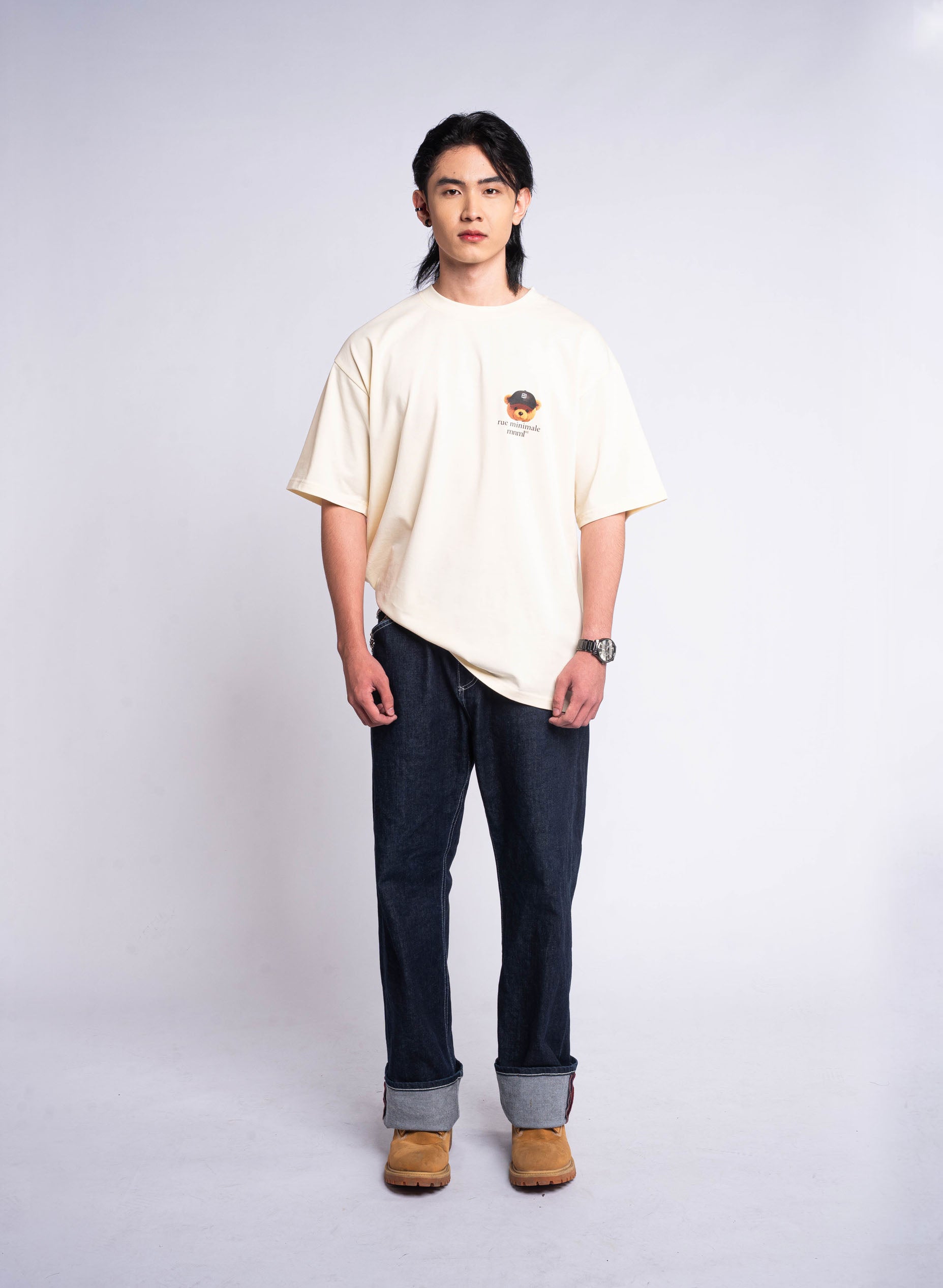 Bear Logo T-shirt - Cream