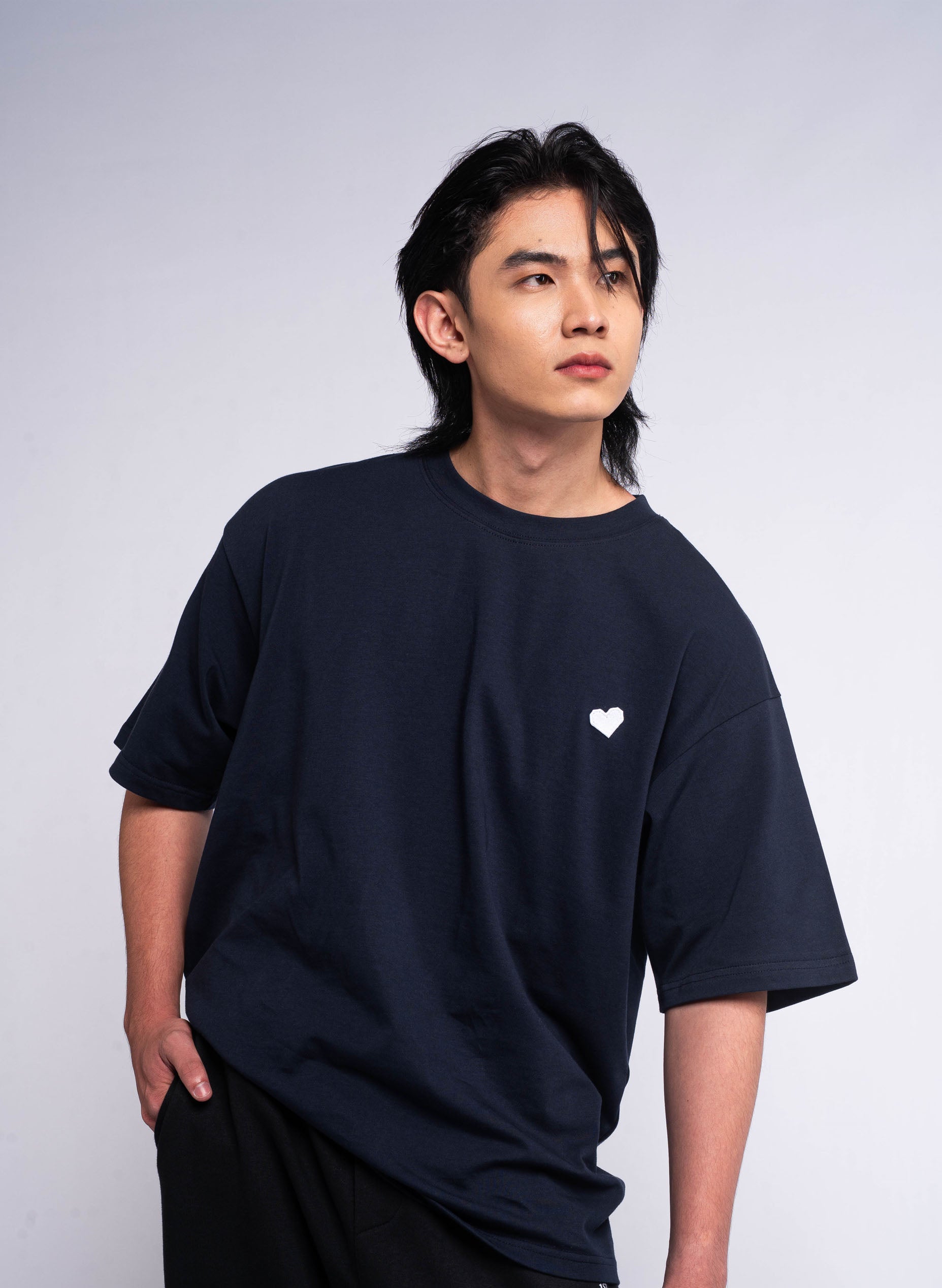 Heart Logo T-shirt - Navy blue